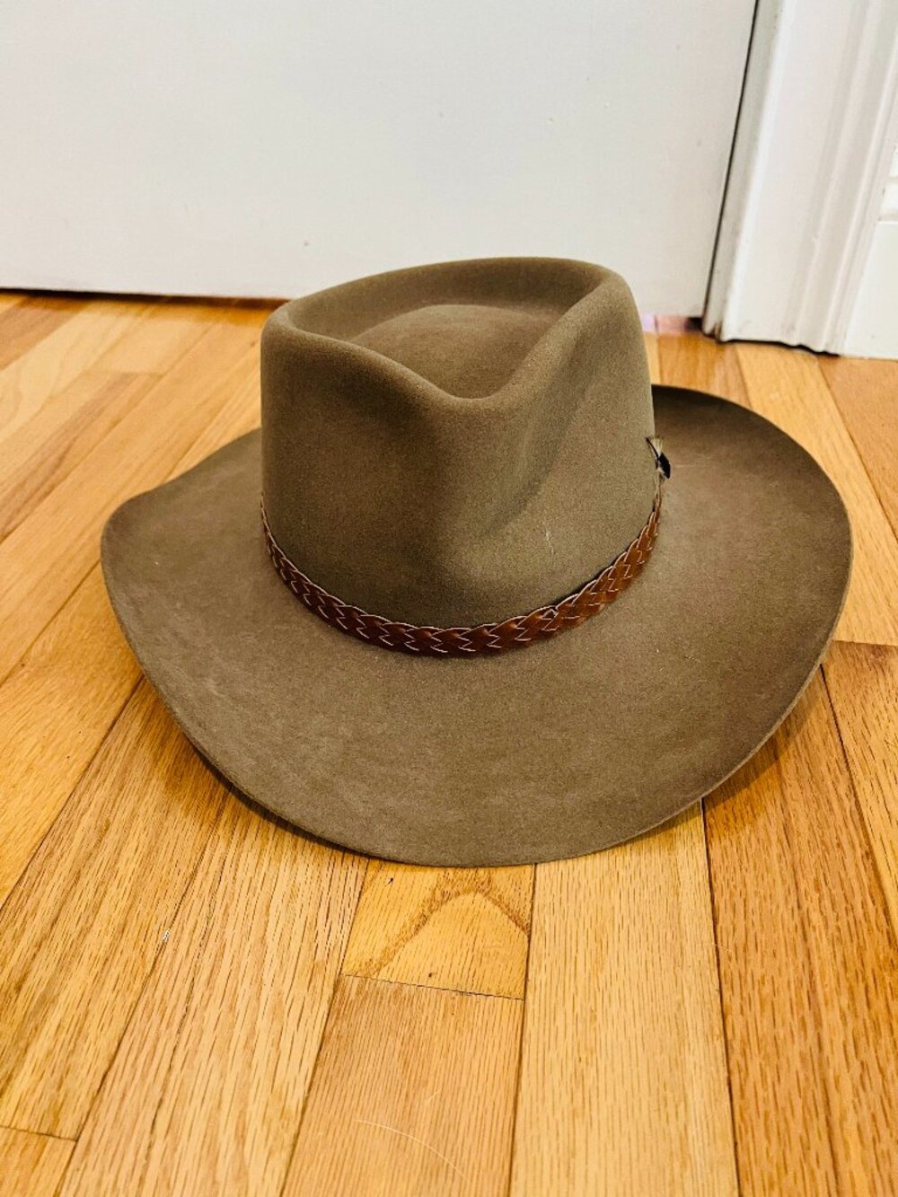 Vintage Akubra Snowy River Pure Felt Hat Western Cowboy Australian Size 59
